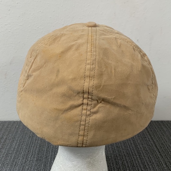 Vintage P Fitted Cap Men's Size L Tan Soft Felt 6 Panel High Profile Lined - Picture 11 of 17